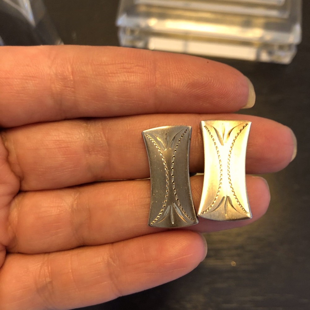 Sterling Silver Hinged Cuff Links